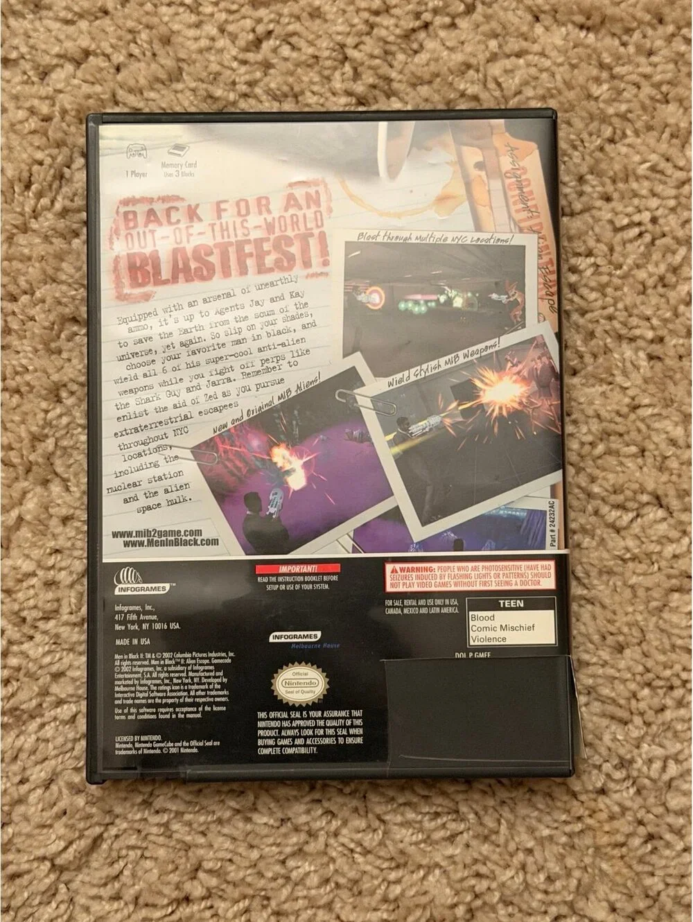 Men In Black 2: Alien Escape for Nintendo GameCube